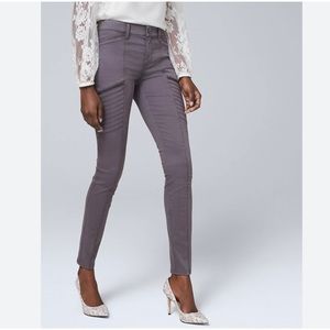 WHBM mid rise skinny moto ankle jeans